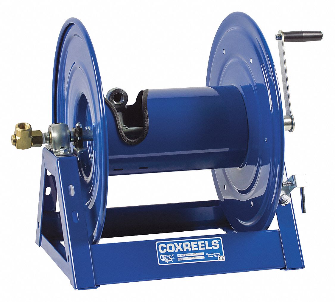 Hand Crank Hose Reel 200 ft 3/4 ID Blue