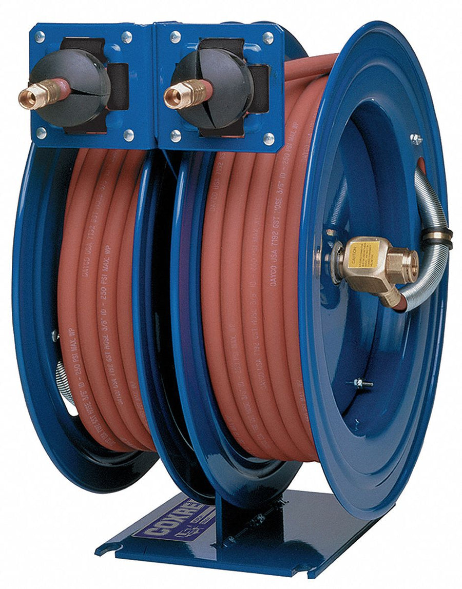 Dual Hose Reel Spring 1/4 in MNPT 50 ft
