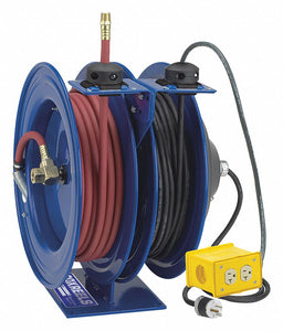 Dual Hose Reel Spring 3/8 in MNPT 50 ft