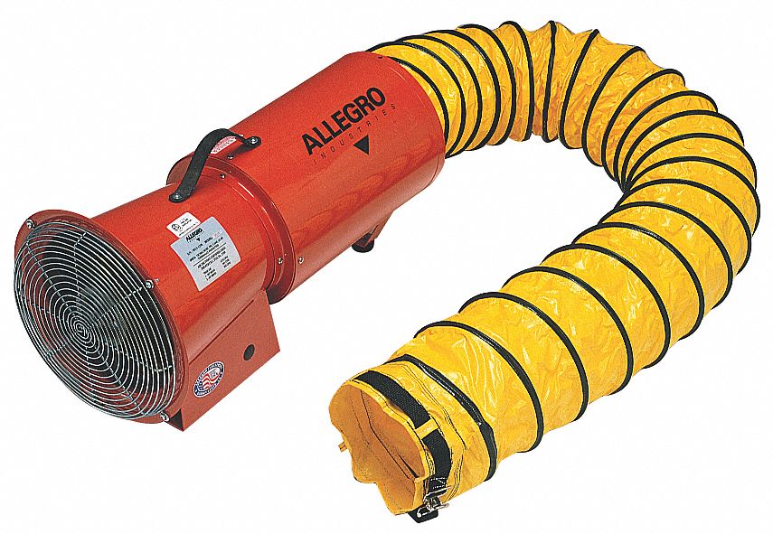 Confined Space Fan Orange 13 5/8 W