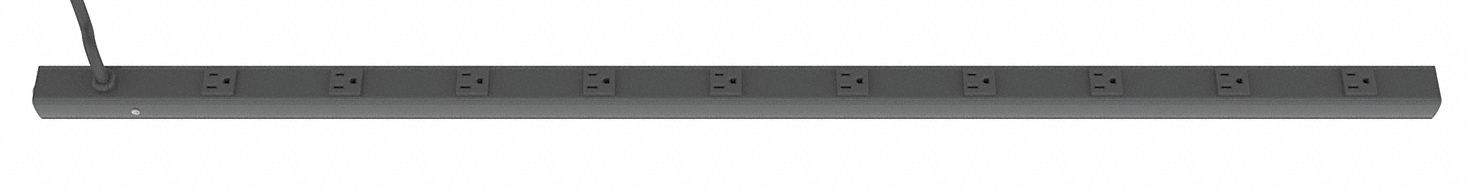Outlet Strip 10 Outlet 15A 48 L Gry