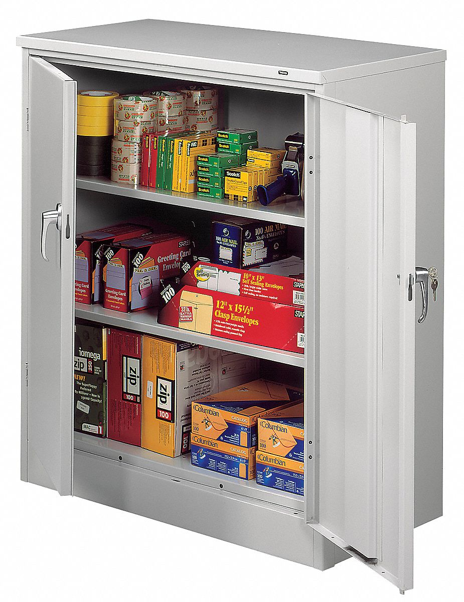 Storage Cabinet 42 x36 x18 LtGry 2Shlv