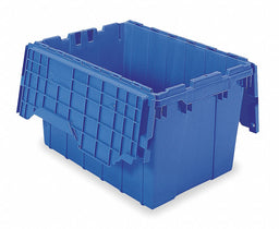 F8959 Attached Lid Ctr Blue Solid Ind Grd Poly