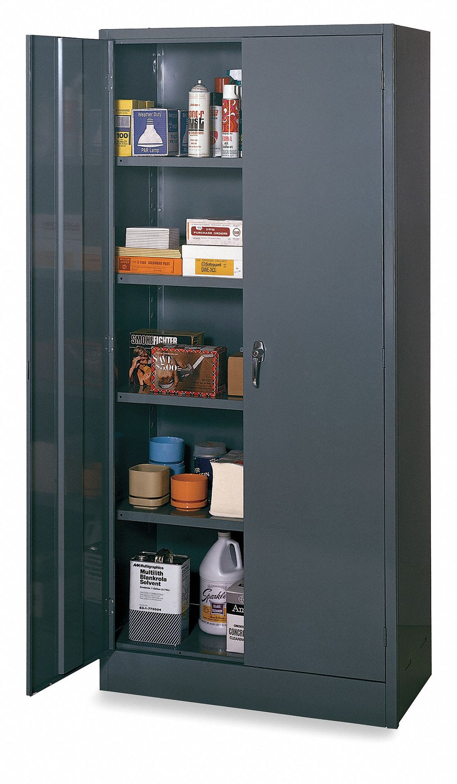 F8672 Storage Cabinet 78 x36 x18 Gray 4Shlv