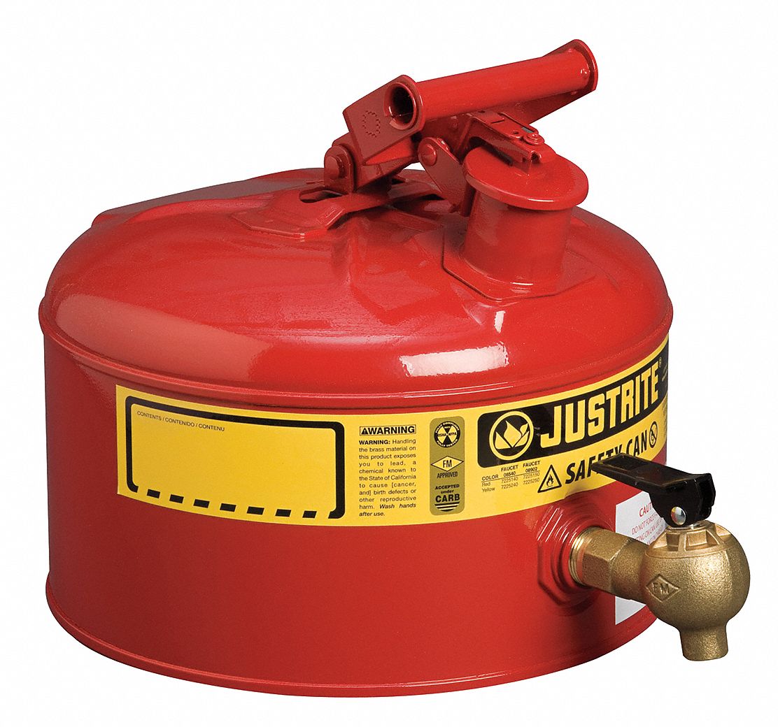Type I Faucet Safety Can 2-1/2 gal Red