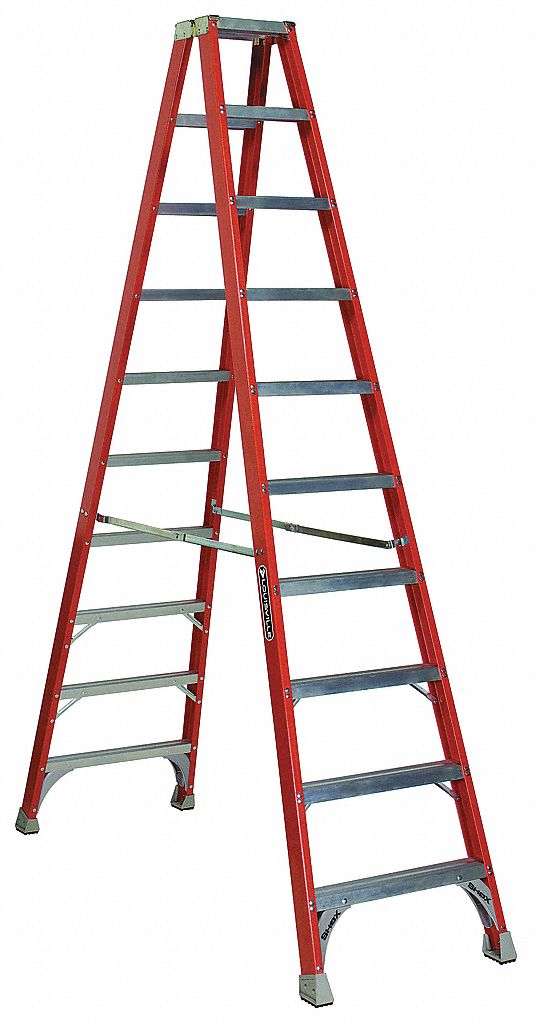 Twin Stepladder Fbrgls IA 10ft FM1500