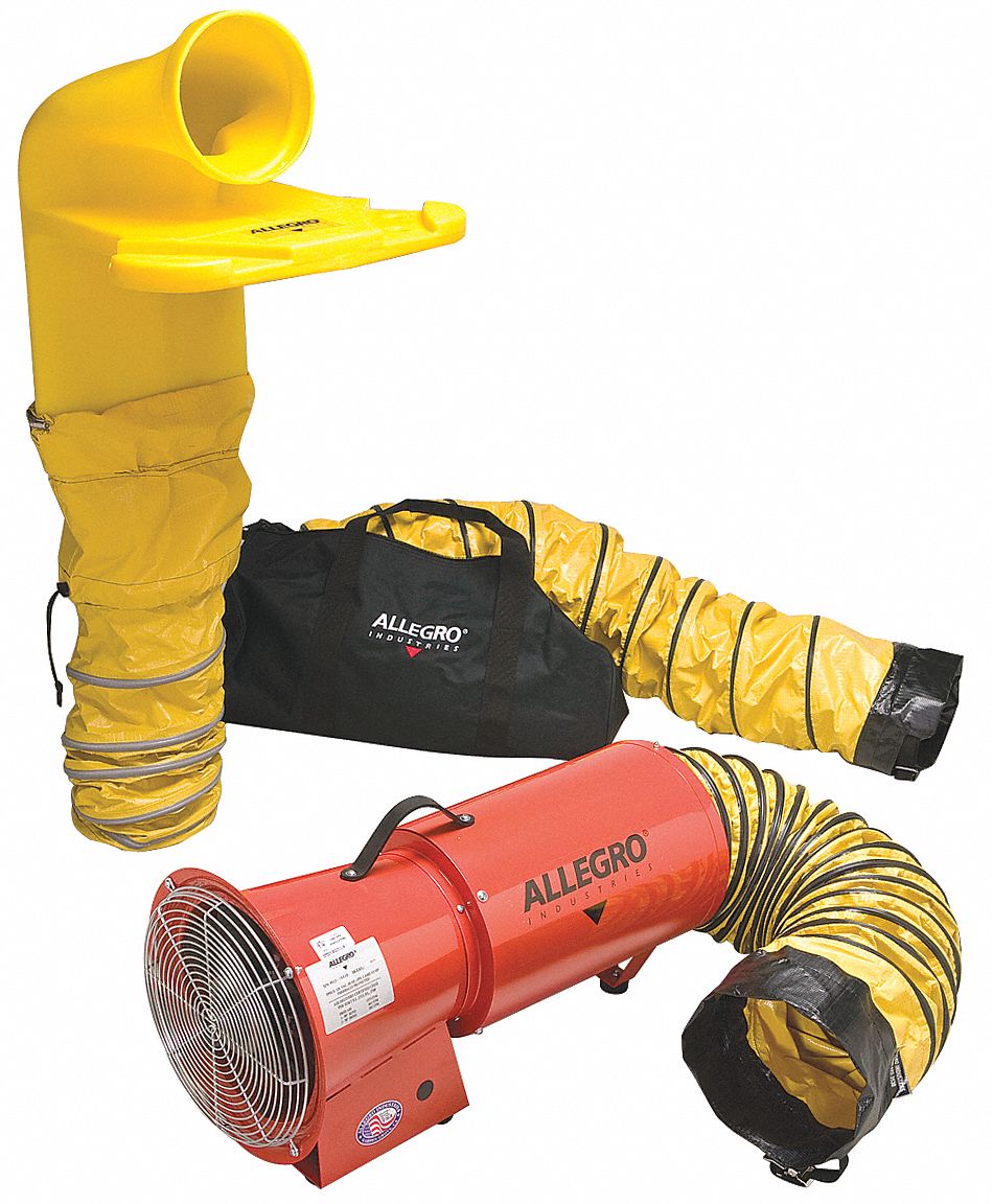 Confined Space Fan Kit Orange 13 5/8 W