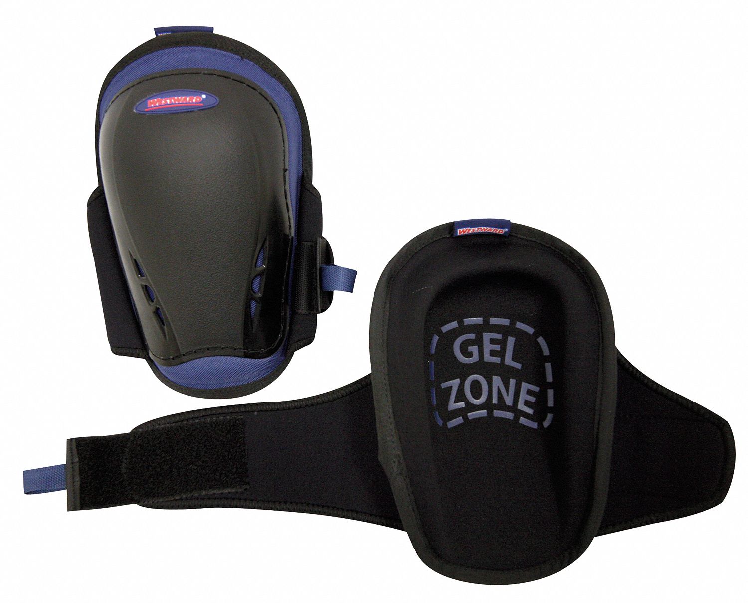 Knee Pad UNIV Hook/Loop Black/Blue PR