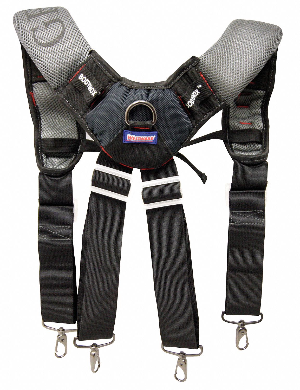 Suspenders Poly Black Gray 44in-33in 1PK