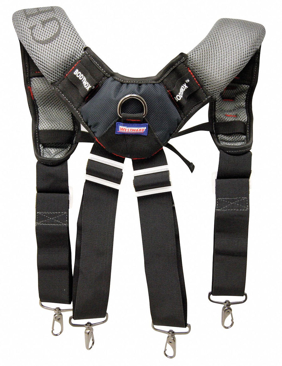 Suspenders Poly Black Gray 44in-33in 1PK