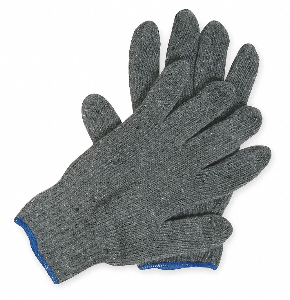 D1442 Knit Gloves Gray S PK12