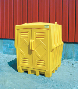 Covrd Drum Spll Cntnmnt Hut Dbl Doors