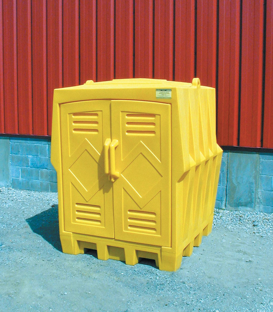 Covrd Drum Spll Cntnmnt Hut Dbl Doors