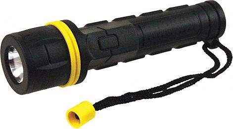 Handheld Flashlight Rubber Black 20lm
