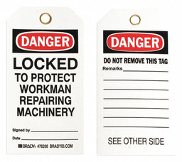 Danger Tag 5-3/4 x 3 In ISO 9001 PK25