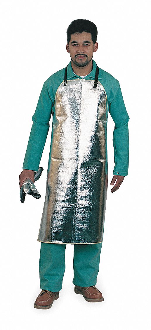 Bib Apron Aluminized PFR Rayon 39 in L
