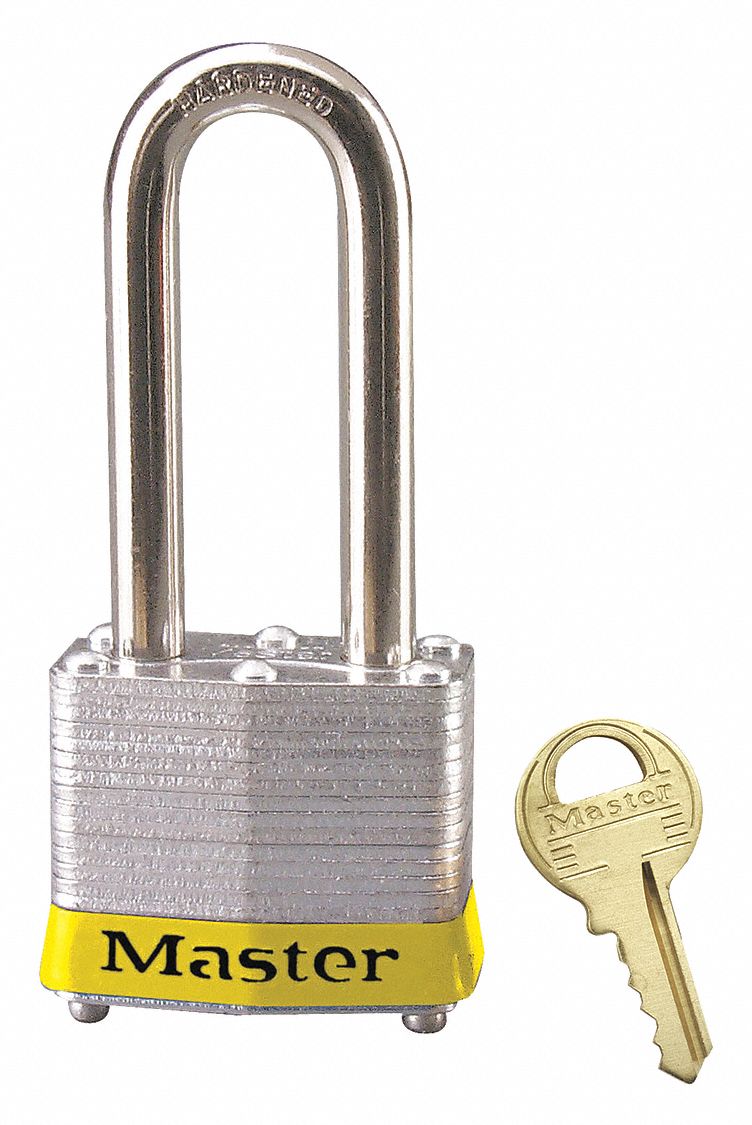 F0078 Lockout Padlock KA Yellow 1-1/4 H