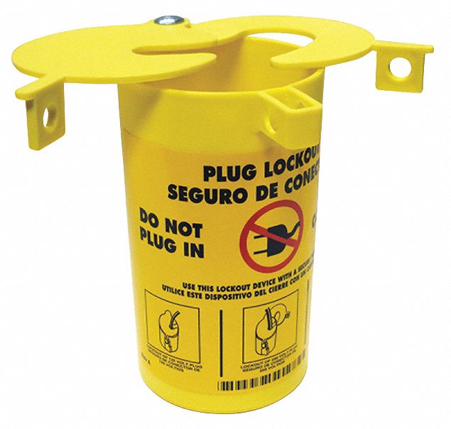 Plug Lockout Yellow 1/4In Shackle Dia.