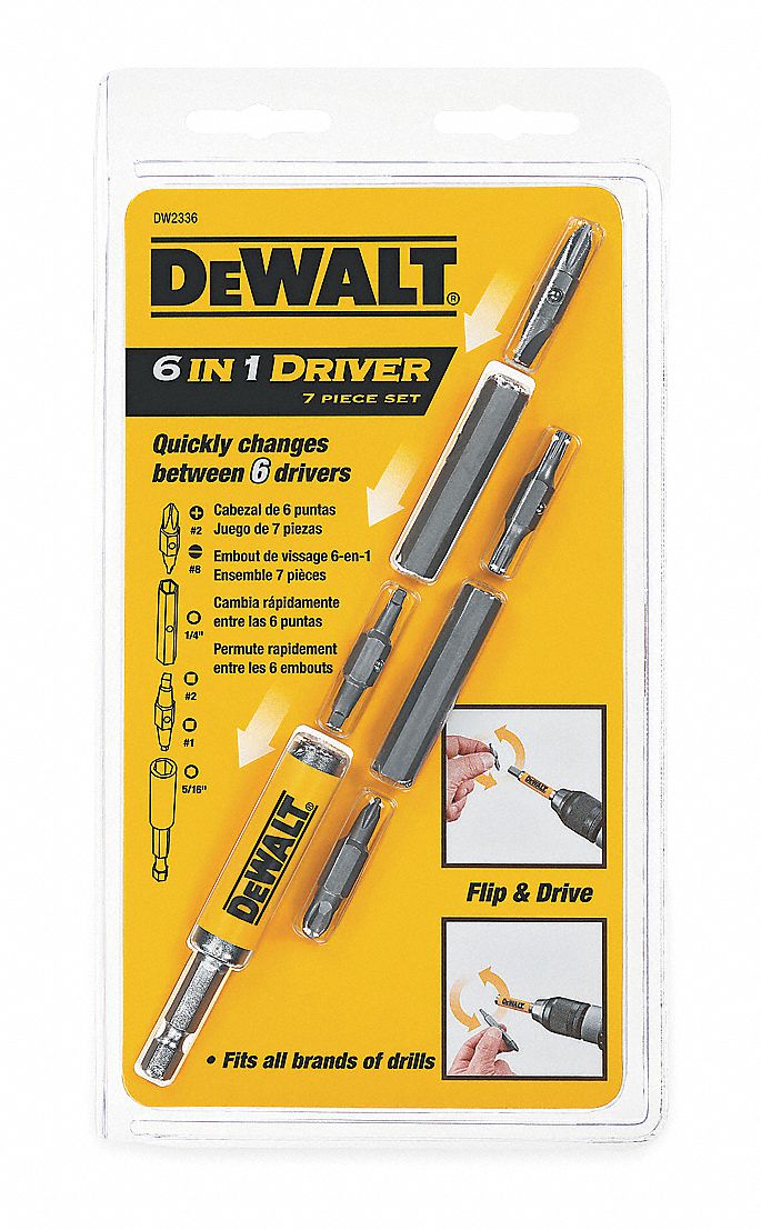 DriverBitSet 7pcs Steel Shank 1/4