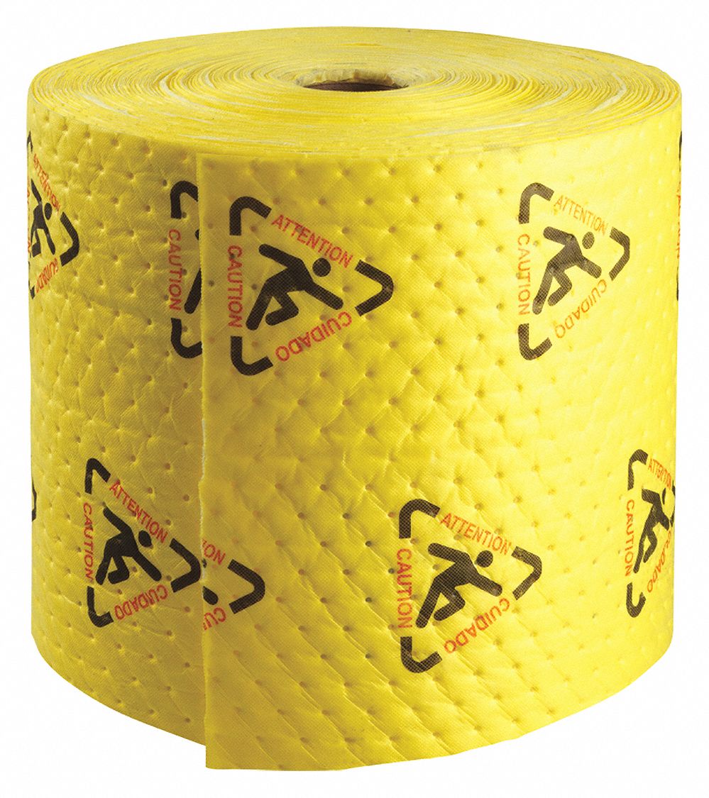 Absorbent Roll Chem/Hazmat YLW 150ft L