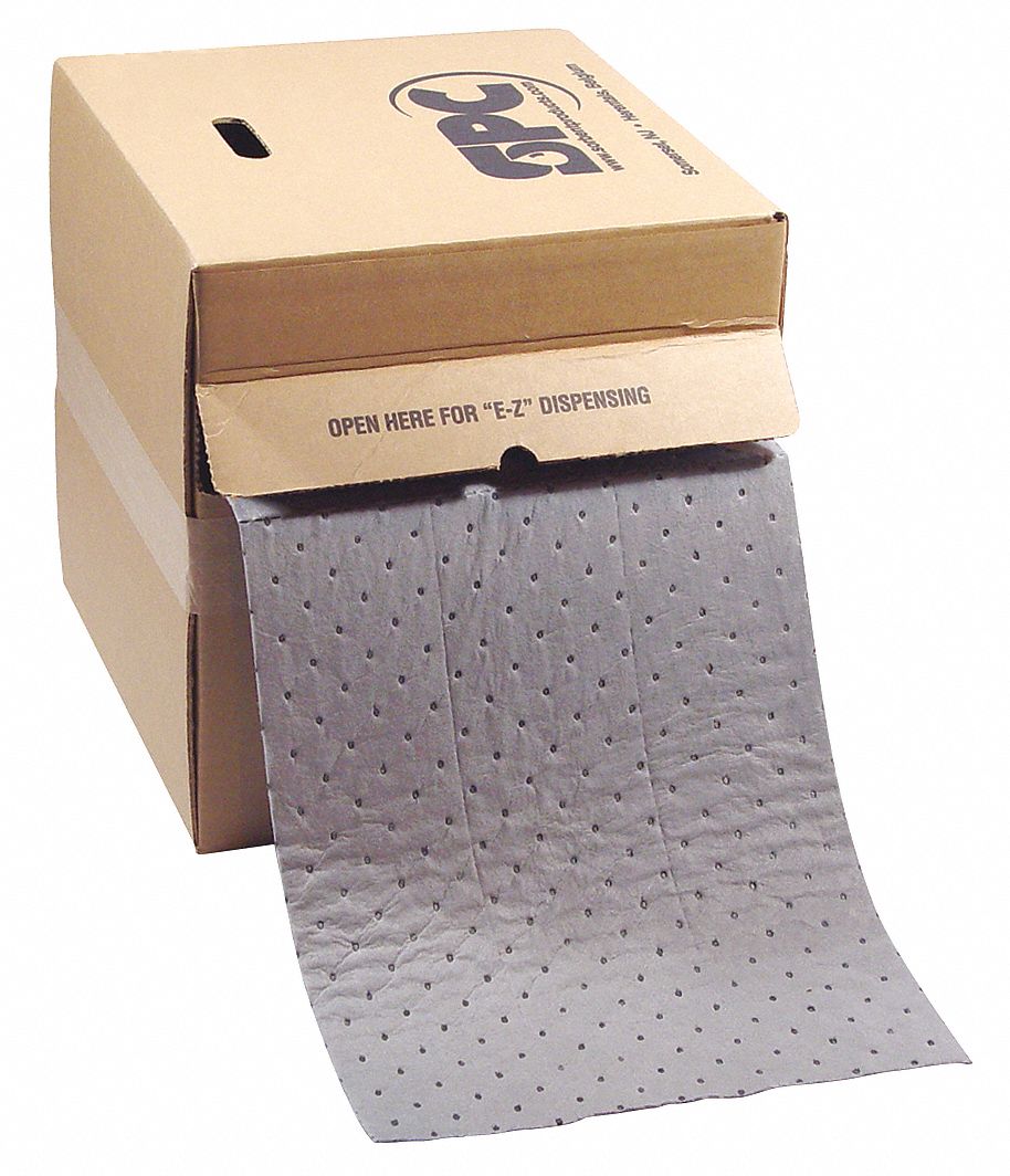 Absorbent Roll Chem/Hazmat Gray 50 ft.L