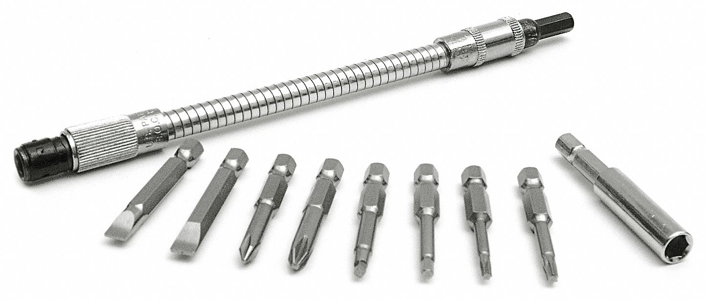 DriverBitSet 10pcs Steel Shank 1/4
