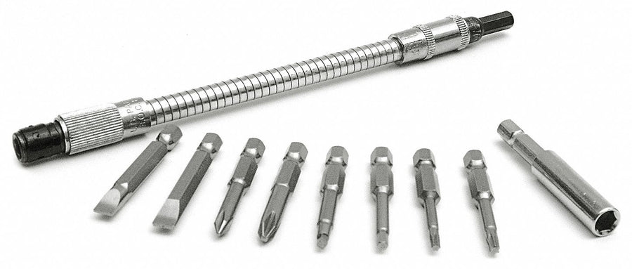 DriverBitSet 10pcs Steel Shank 1/4