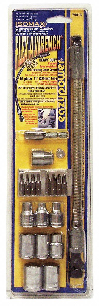 DriverBitSet 19pcs Steel Shank 3/8