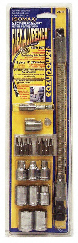 DriverBitSet 19pcs Steel Shank 3/8