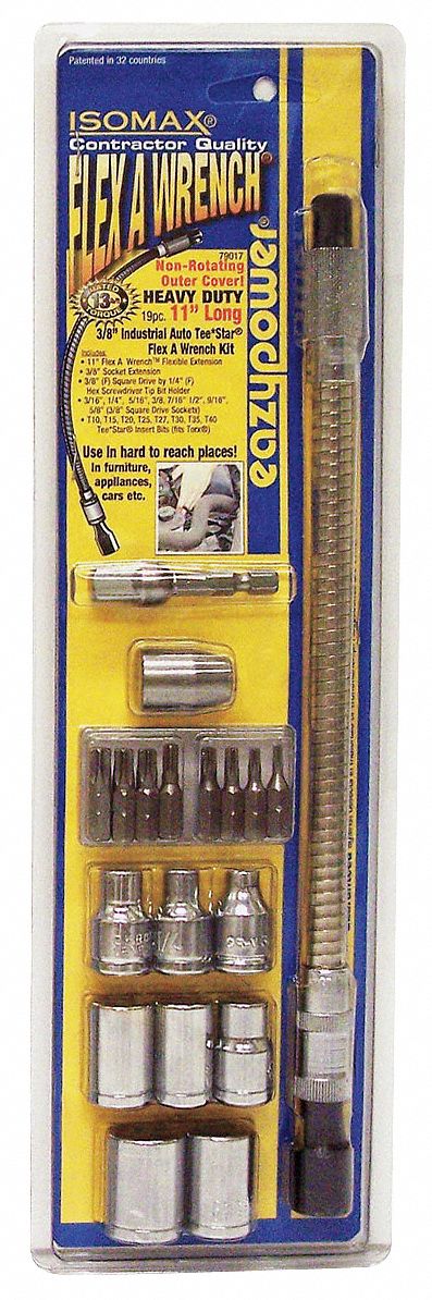 DriverBitSet 19pcs Steel Shank 3/8