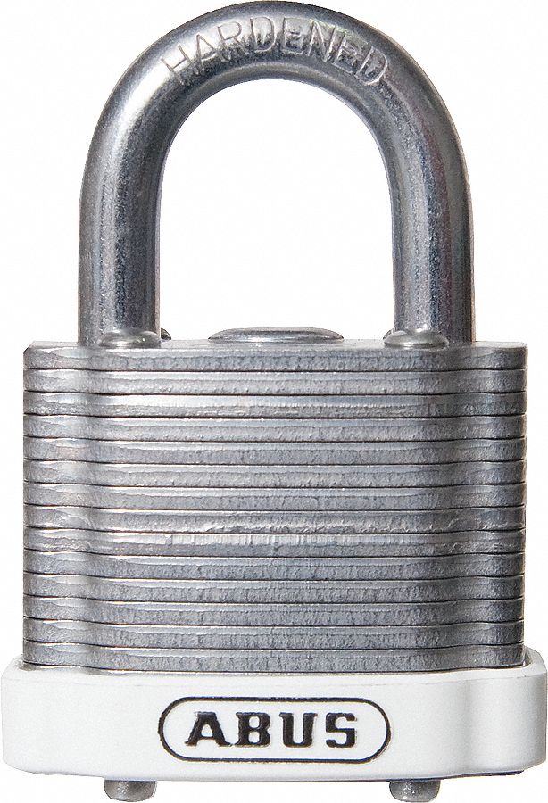 Lockout Padlock KD MK White 1-3/8 H