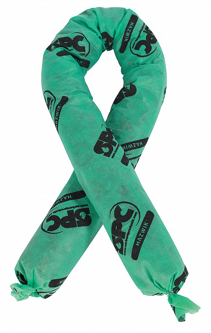 Absorb Sock Chem/Hazmat 4ft L PK12