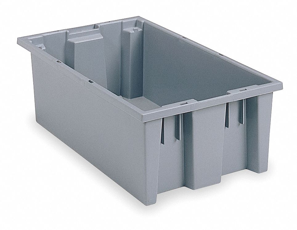 F8980 Stack and Nest Ctr Gray Solid Polymer