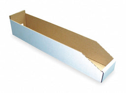 Corr Shelf Bin White Cardboard 4 3/4 in