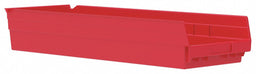 F8871 Shelf Bin Red Indstr Grd Poly 4 in