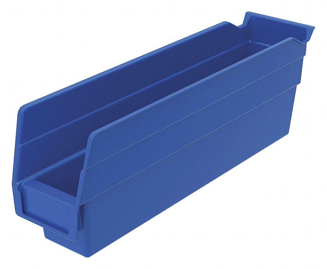F8465 Shelf Bin Blue Indstr Grd Poly 4 in