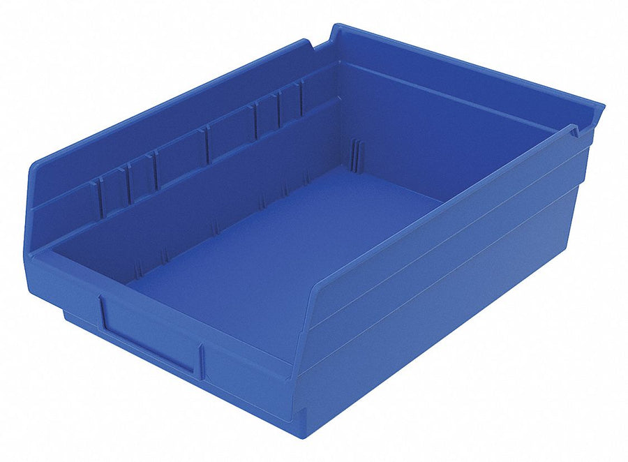 Shelf Bin Blue Indstr Grd Poly 4 in