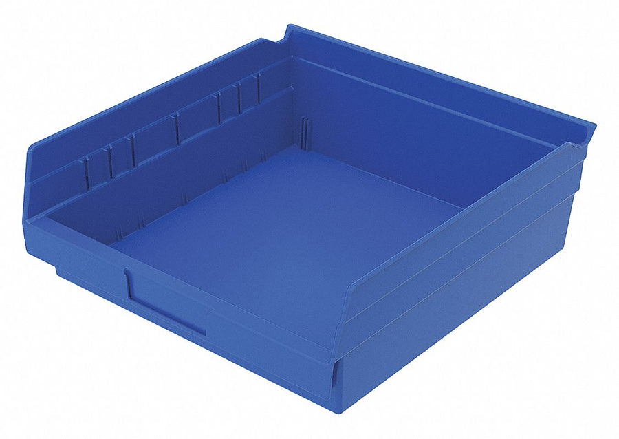 Shelf Bin Blue Indstr Grd Poly 4 in