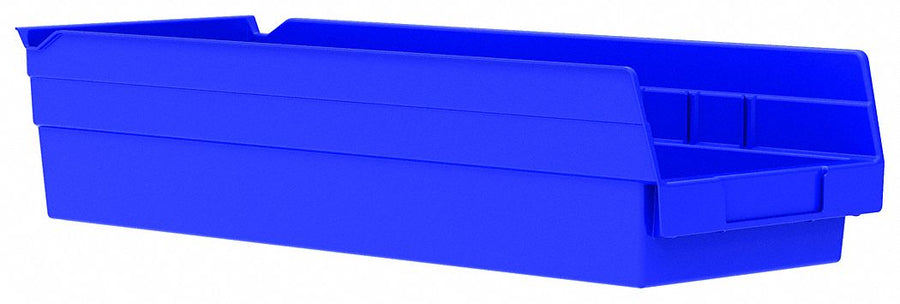 F8476 Shelf Bin Blue Indstr Grd Poly 4 in