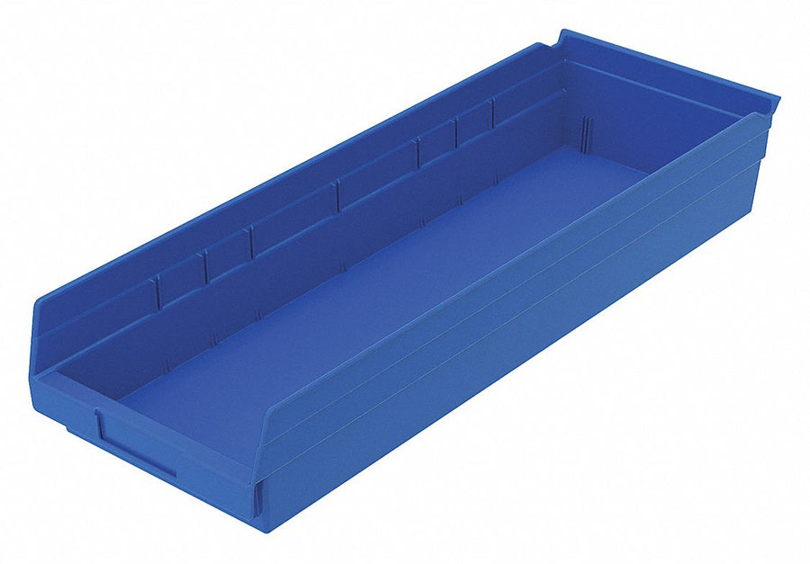 F8871 Shelf Bin Blue Indstr Grd Poly 4 in