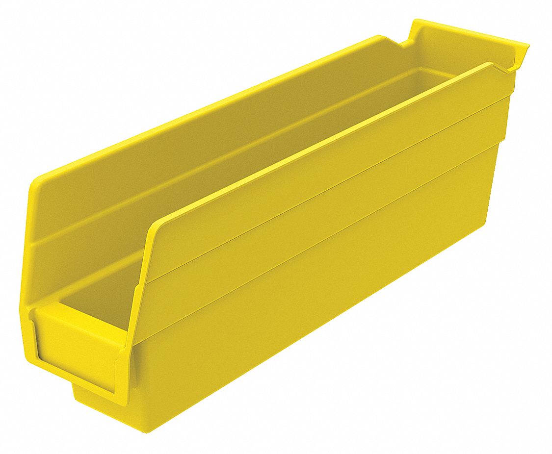F8465 Shelf Bin Yellow Indstr Grd Poly 4 in