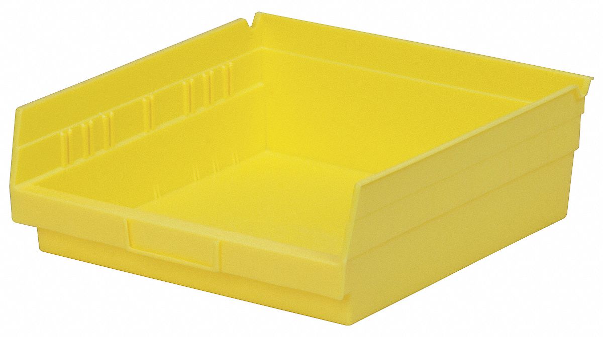 F8874 Shelf Bin Yellow Indstr Grd Poly 4 in