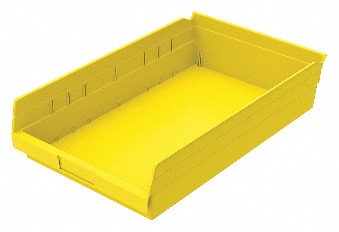 F8873 Shelf Bin Yellow Indstr Grd Poly 4 in