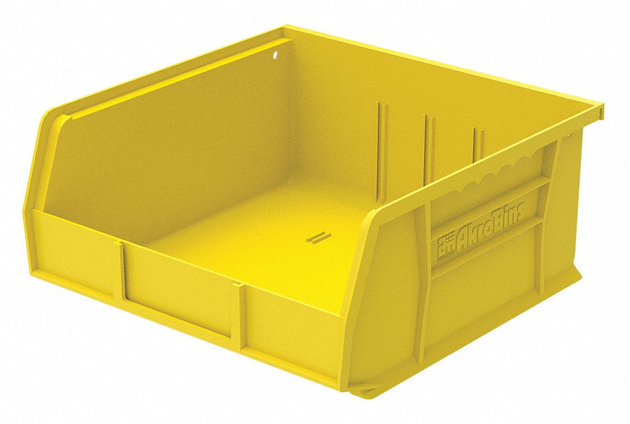 F8699 Hang and Stack Bin Yellow Plastic 5 in