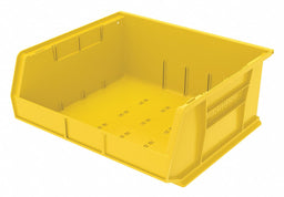 F8696 Hang and Stack Bin Yellow Plastic 7 in