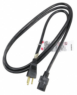 Power Cord 5-15P SVT 6 ft Blk 10A 18/3