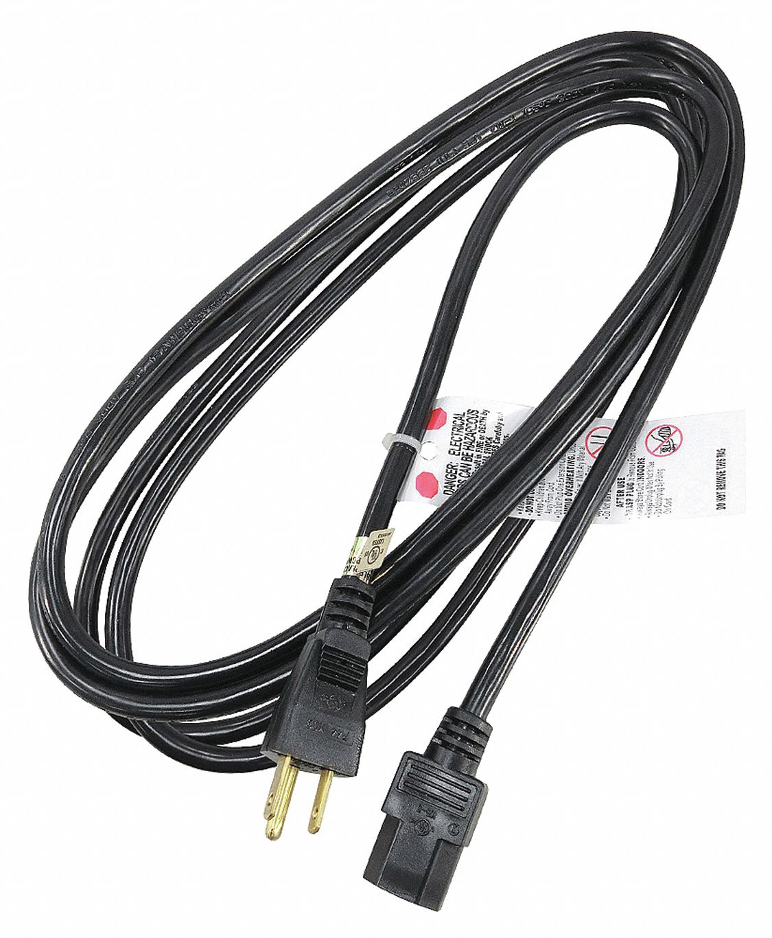 Power Cord 5-15P SJT 10 ft Blk 13A 16/3