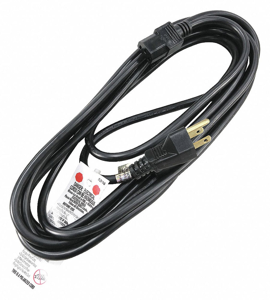 Power Cord 5-15P SJT 15 ft Blk 15A 14/3