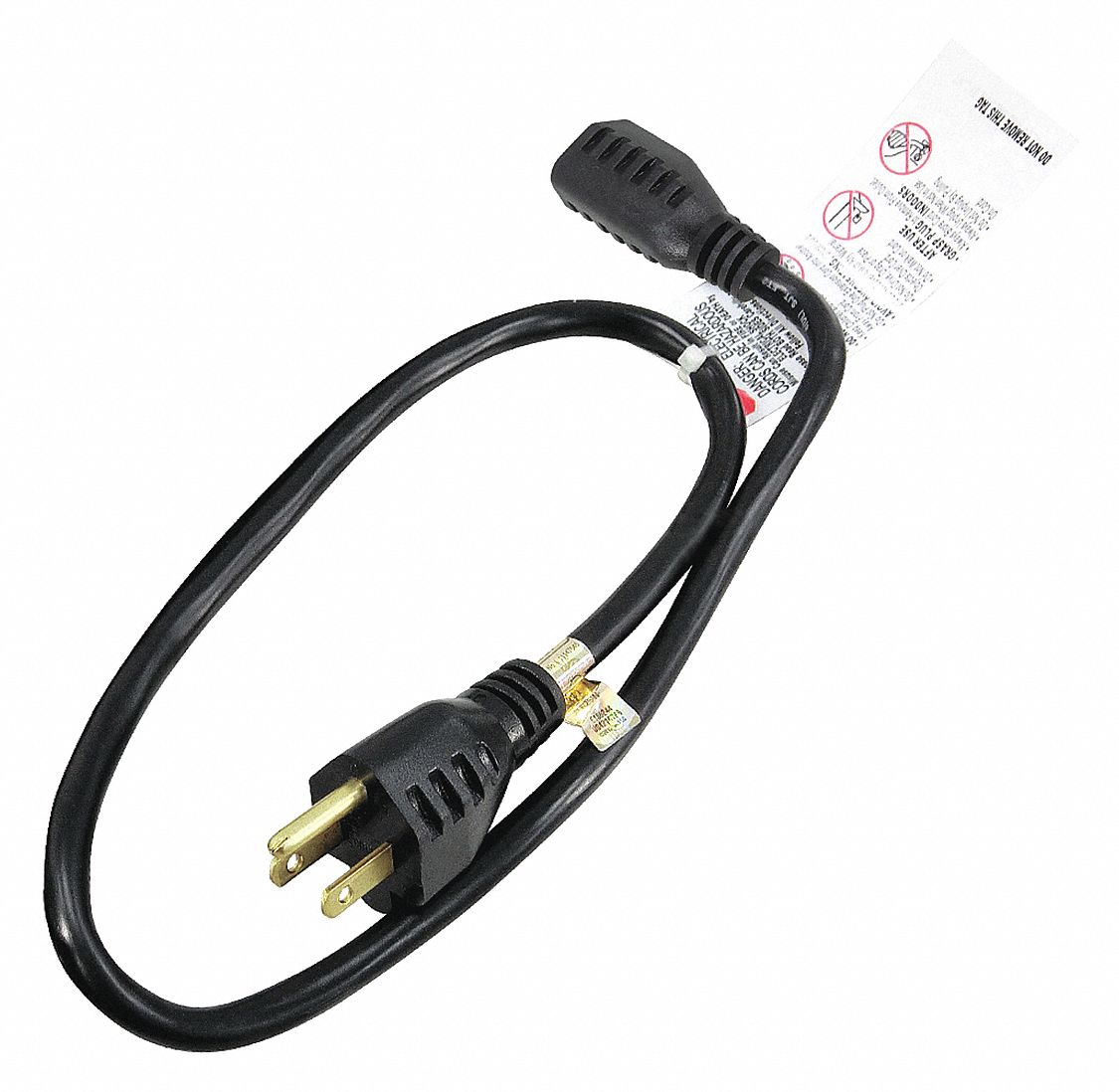 Extension Cord 2ft 16Ga 13A SJT Blk