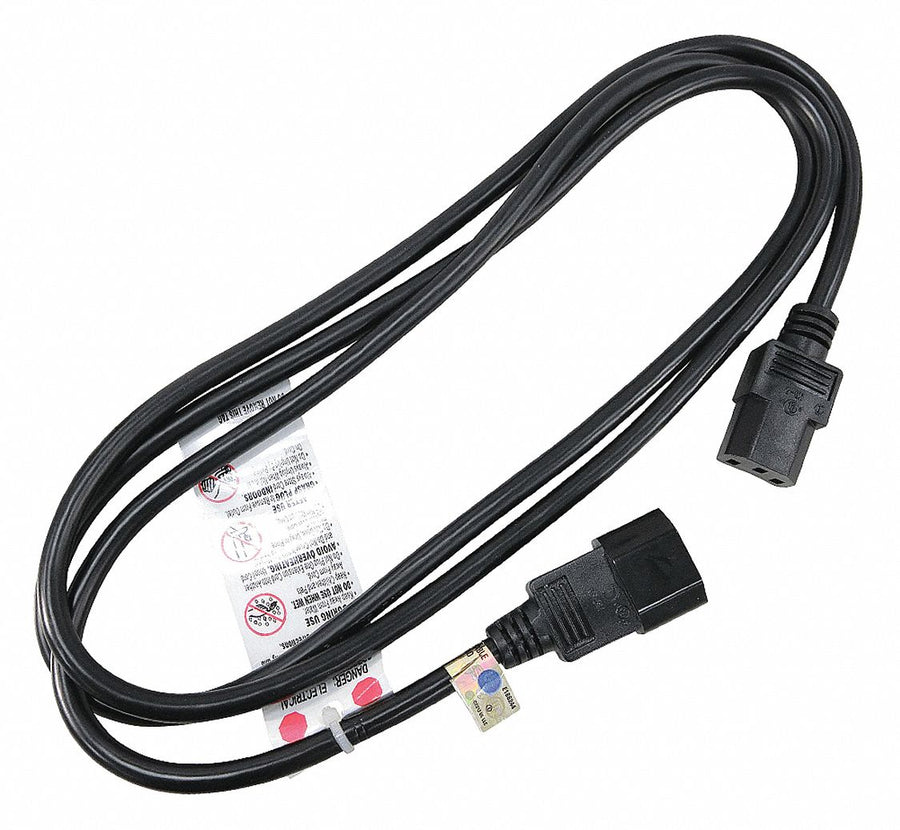 Powr Cord IEC C14 SJT 6 ft Blk 10A 16/3